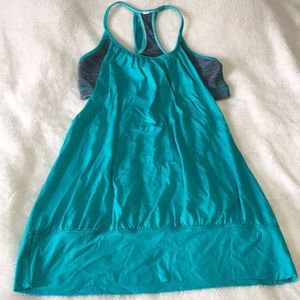 Lululemon Aqua tank with built in sports bra